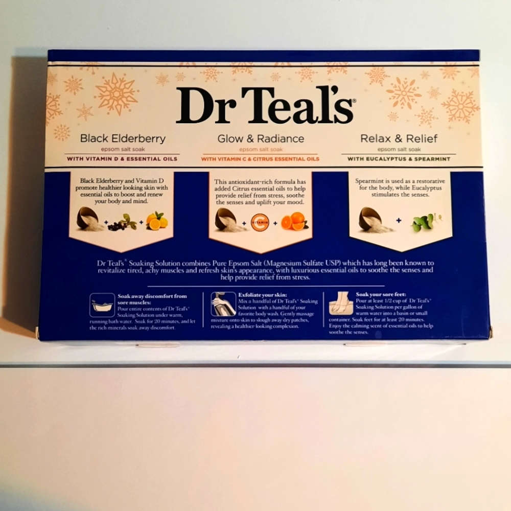 Dr Teal's 3 pk Epsom Salt Soak 14 oz.  1 available